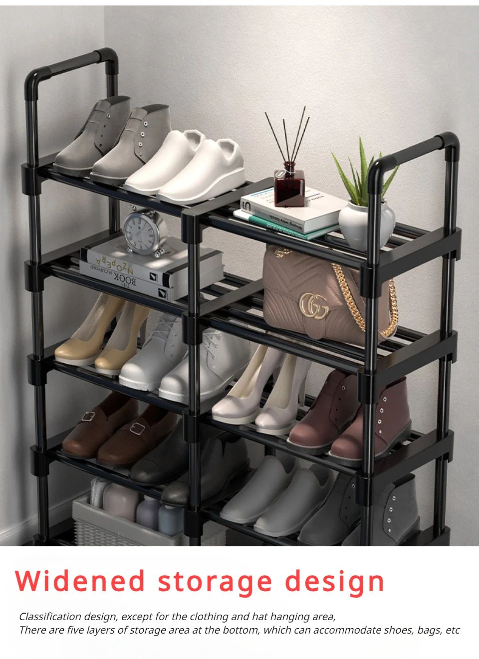 Jaza Keja Large Shoe Rack Multilayer Assembled Shelf Save Space Entrance Combination Shoe Cabinet Stand Holder Sneakers Organizer