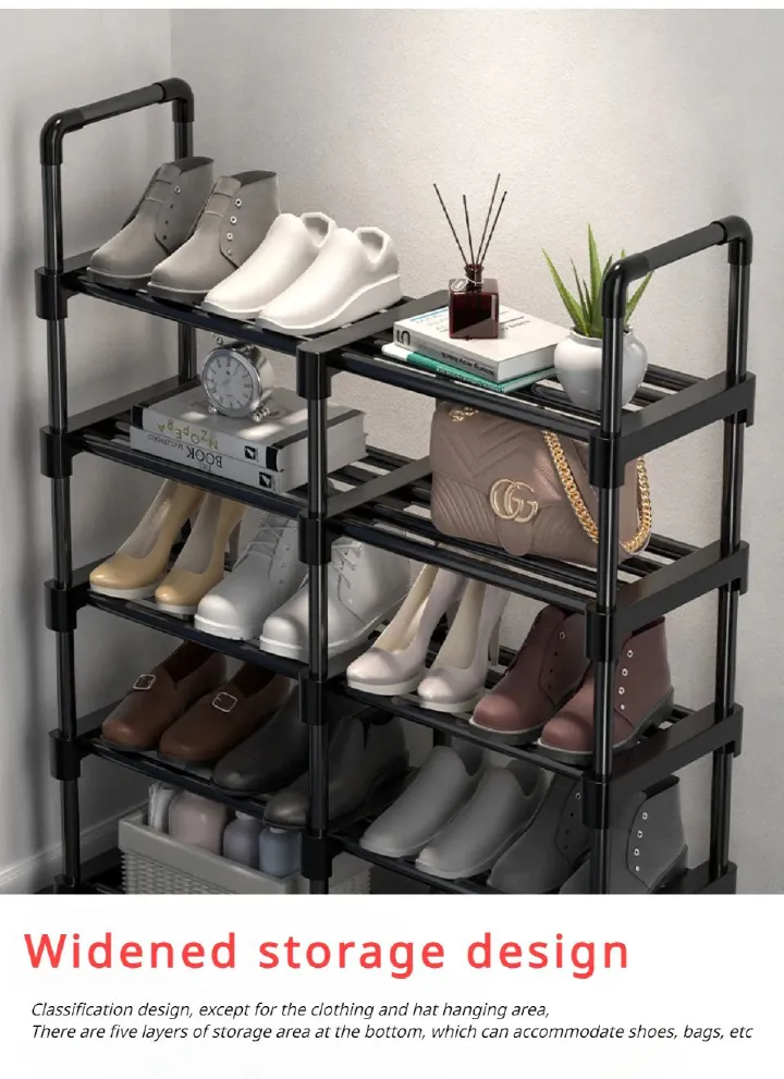Jaza Keja 13mm Thickened Pipe Shoe Rack Multilayer Assembled Shelf Save Space Entrance Combination Shoe Cabinet Stand Holder Sneakers Organizer
