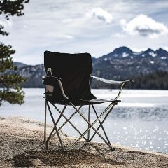 Jaza Keja Folding Outdoor Armrest Chair Steel Frame Durable Portable Fishing Travelling Camping Equipment