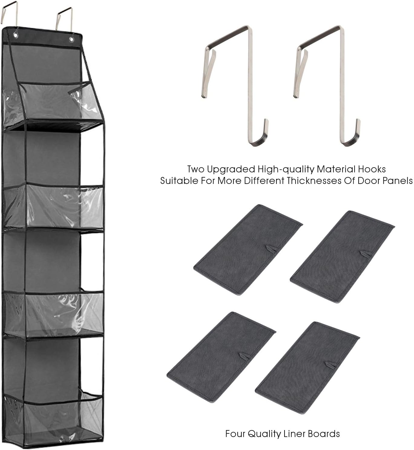 Jaza Keja 4 Layer Over-the-Door Hanging Organizer Multi-functional Fabric Hanging Bag Behind the Door Storage Miscellaneous Storage