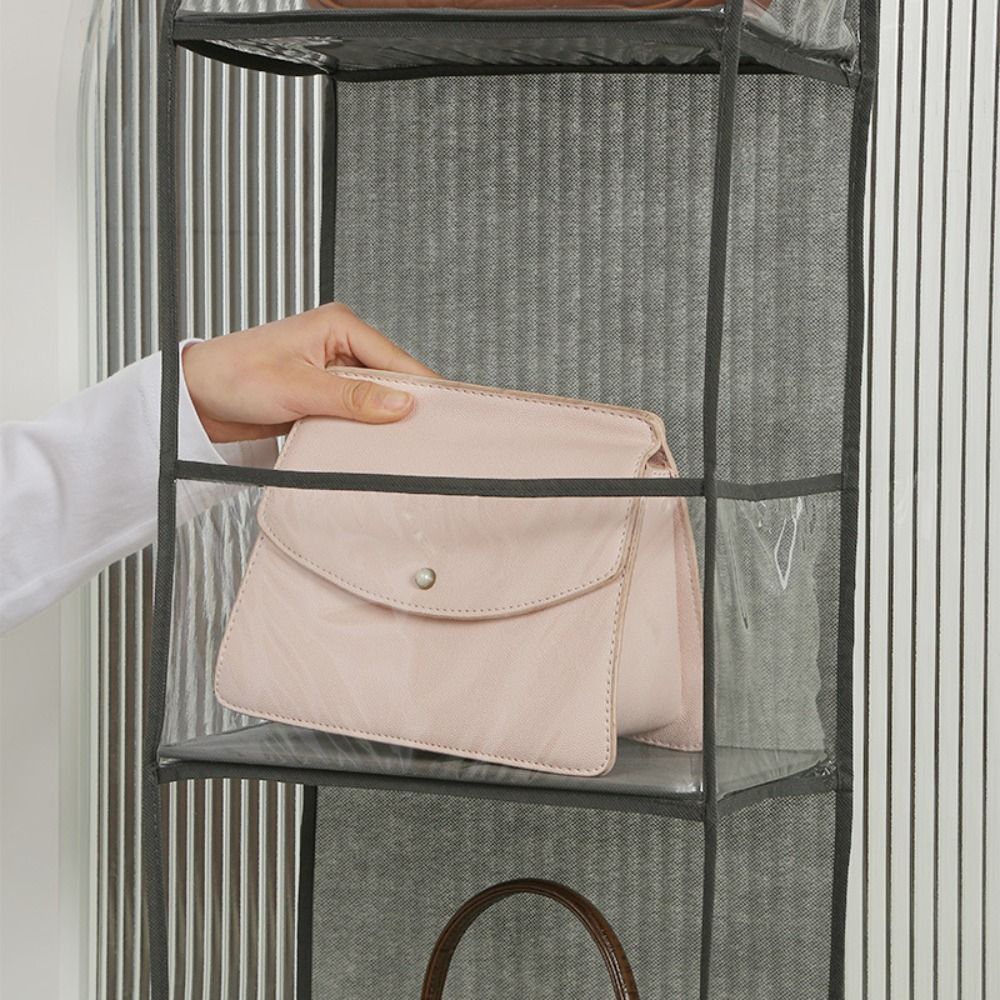 Jaza Keja 4 Layer Over-the-Door Hanging Organizer Multi-functional Fabric Hanging Bag Behind the Door Storage Miscellaneous Storage