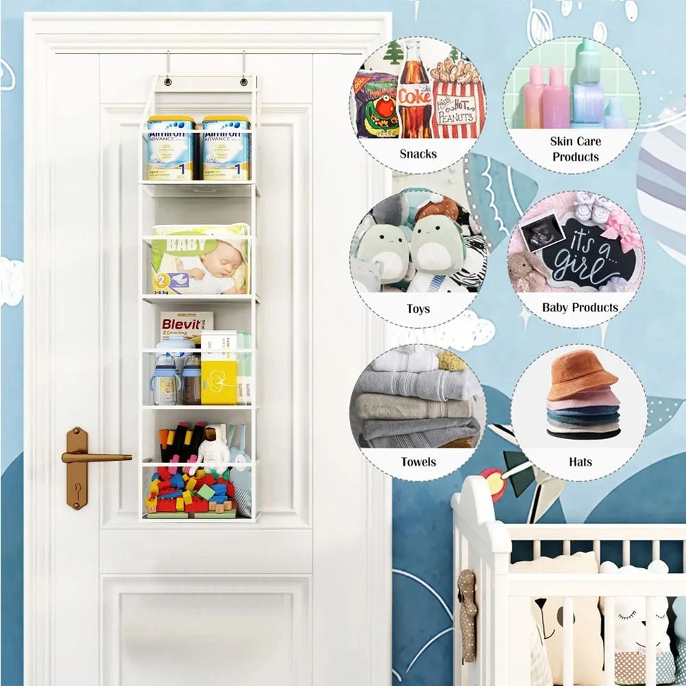 Jaza Keja 4 Layer Over-the-Door Hanging Organizer Multi-functional Fabric Hanging Bag Behind the Door Storage Miscellaneous Storage