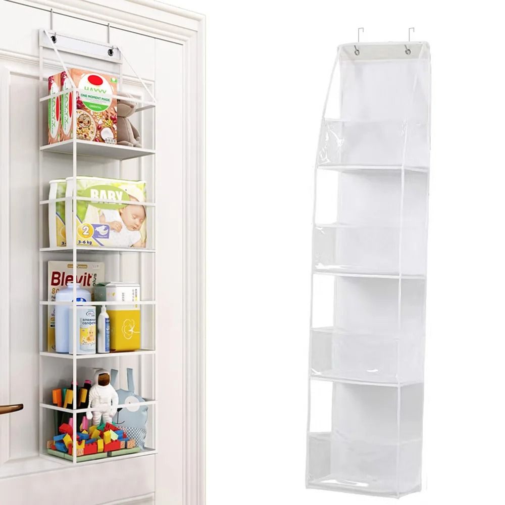 Jaza Keja 4 Layer Over-the-Door Hanging Organizer Multi-functional Fabric Hanging Bag Behind the Door Storage Miscellaneous Storage