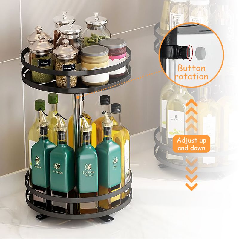 Jaza Keja Rotating Spice Jar Multifunctional Condiment Shelf Kitchen Salt Flavor Container Flavouring Tank Shelf for Tableware Makeup Spices
