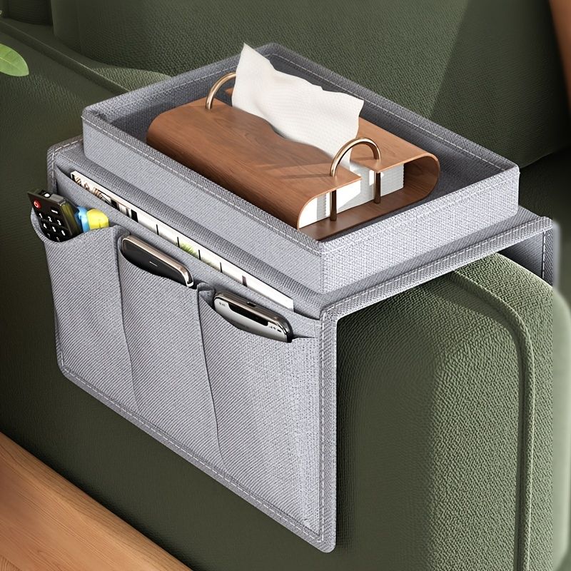 Jaza Keja Contemporary Sofa Armrest Organizer Oxford Material Bedside Hanging Bag Suitable for TV Remote Snacks
