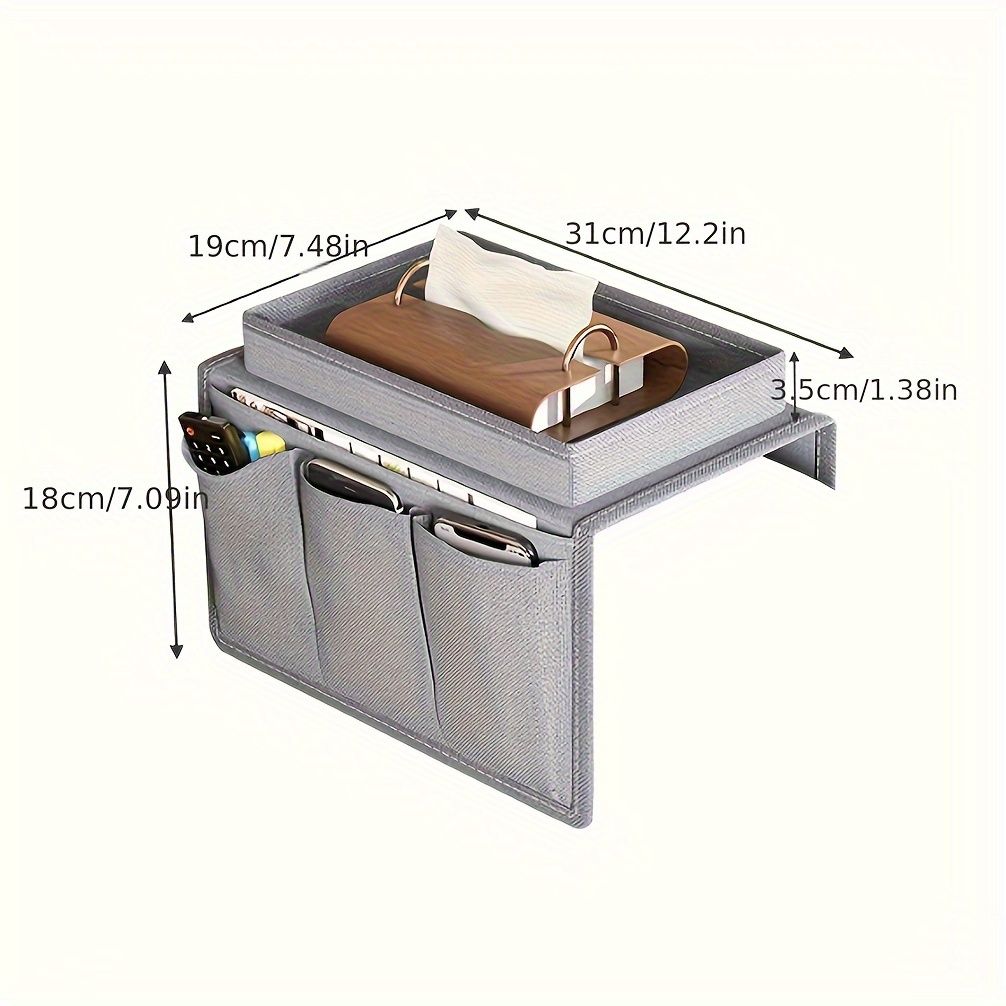 Jaza Keja Contemporary Sofa Armrest Organizer Oxford Material Bedside Hanging Bag Suitable for TV Remote Snacks