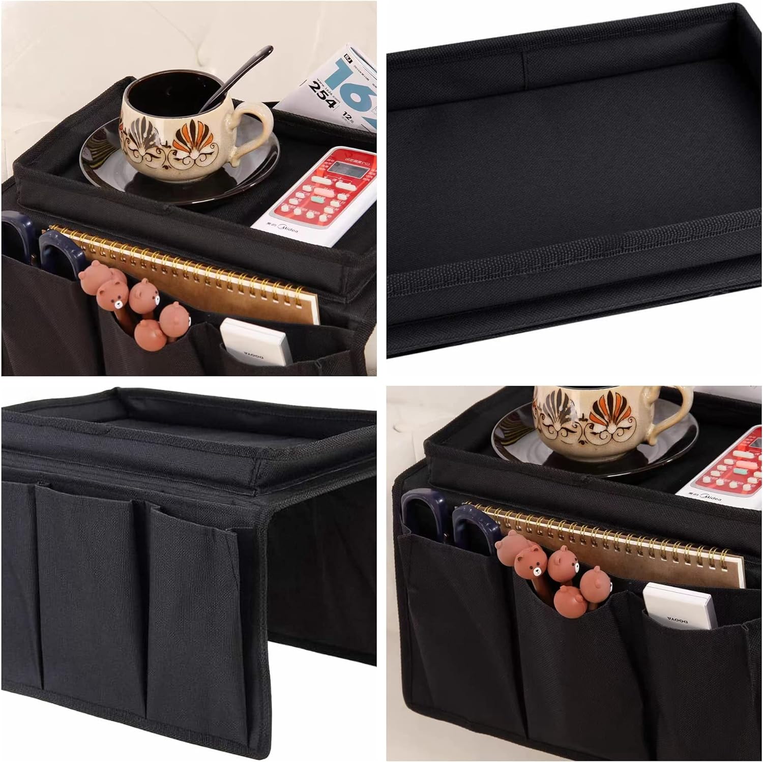 Jaza Keja Contemporary Sofa Armrest Organizer Oxford Material Bedside Hanging Bag Suitable for TV Remote Snacks