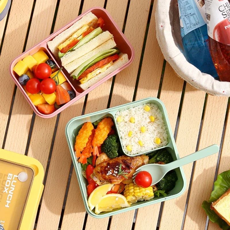 Jaza Keja 3pcs Lunch Bento Box Set Portable Leak Proof Storage Box With Lid Thermal Bag Reusable Insulated Food Containers for Office Lunch Kids Back To School