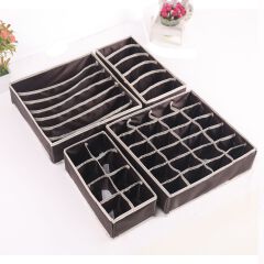 [Buy More Save More]Jaza Keja 4pcs of 6 7 8 24 Grids Closet Drawers Organizer Storage for Underwear, Bra, Socks Clothes Divider Sock Storage