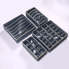 [Buy More Save More]Jaza Keja 4pcs of 6 7 8 24 Grids Closet Drawers Organizer Storage for Underwear, Bra, Socks Clothes Divider Sock Storage