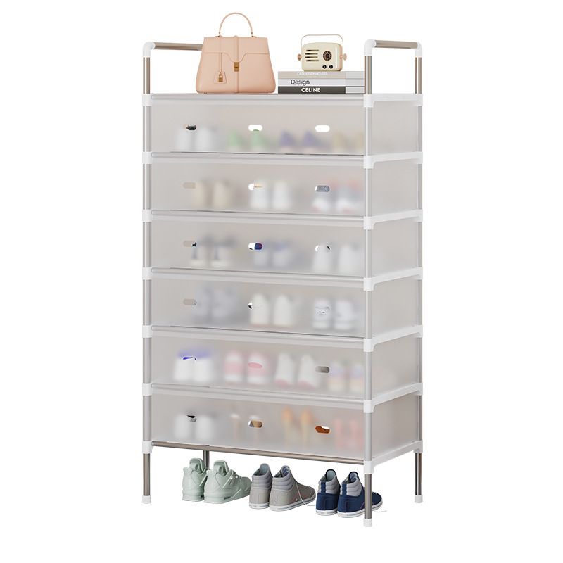 Jaza Keja Upgraded 7 Layer Shoes Organizer Dustproof Household Doorstep Shoes Rack DIY Assembly Large Capacity Shoes Cabinet Storage Shelf