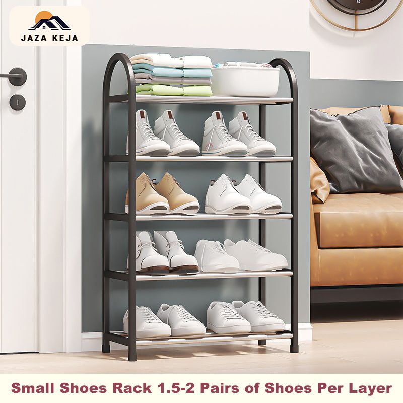 Jaza Keja 4 5 Layers Shoe Rack Economical Shoe Shelf Simple Small Shoe Cabinet Multi-layer Assembly Door Dormitory Organizer Shoe Storage Rack