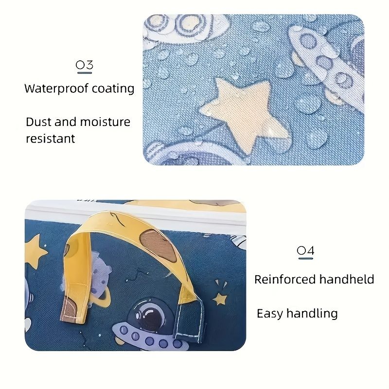 Jaza Keja 1pc 140L Space-Themed Large Capacity Dustproof & Moisture-Proof Storage Bag with Reinforced Handles
