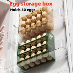 Jaza Keja Reversible Egg Holder for Refrigerator Countertop Can Hold 30 Eggs Storage Tray