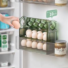 Jaza Keja Reversible Egg Holder for Refrigerator Countertop Can Hold 30 Eggs Storage Tray