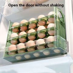 Jaza Keja Reversible Egg Holder for Refrigerator Countertop Can Hold 30 Eggs Storage Tray
