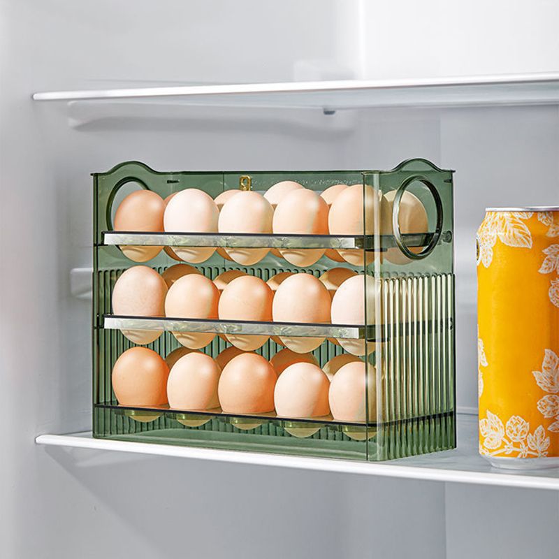 Jaza Keja Reversible Egg Holder for Refrigerator Countertop Can Hold 30 Eggs Storage Tray