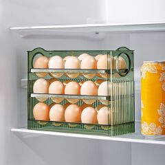Jaza Keja Reversible Egg Holder for Refrigerator Countertop Can Hold 30 Eggs Storage Tray