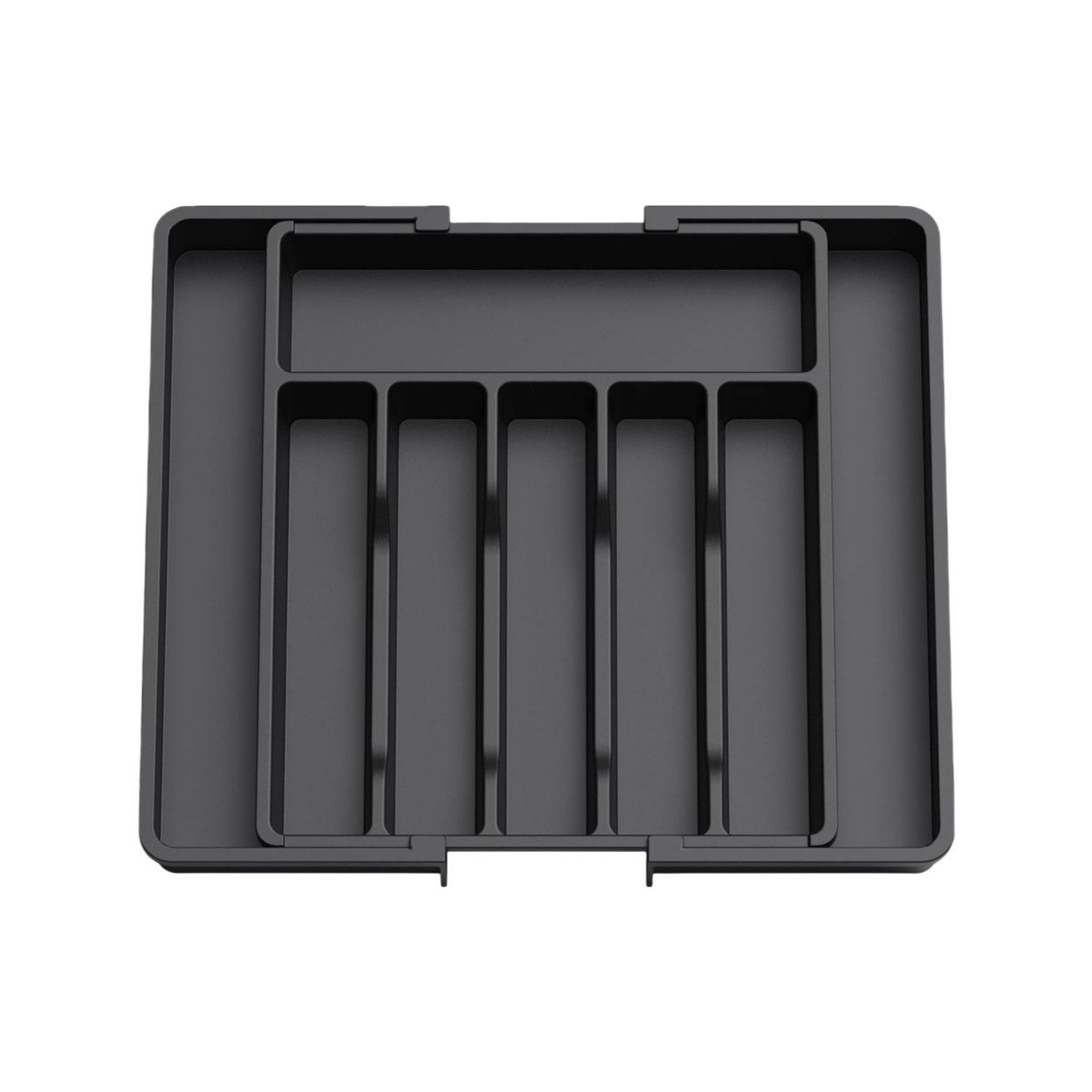 Jaza Keja 1PC Expandable Utensil Tray Kitchen Silverware Drawer Organizer Plastic BPA Free Flatware Cutlery Holder Forks Knives Storage