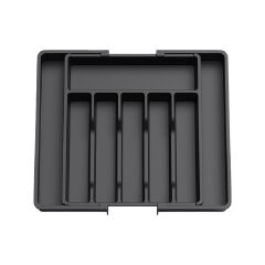 Jaza Keja 1PC Expandable Utensil Tray Kitchen Silverware Drawer Organizer Plastic BPA Free Flatware Cutlery Holder Forks Knives Storage