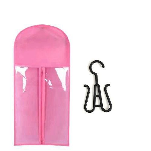 Jaza Keja 1PC Hair Extension Holder Wig Storage Bags with Hanger for Multiple Wigs Dust-proof Storage Organizer with Hook Hair Extensions for Salon Home Use