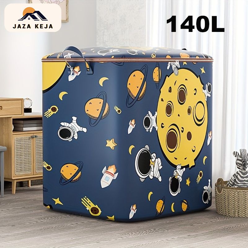 Jaza Keja 1pc 140L Space-Themed Large Capacity Dustproof & Moisture-Proof Storage Bag with Reinforced Handles