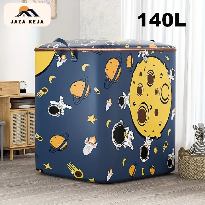 Jaza Keja 1pc 140L Space-Themed Large Capacity Dustproof & Moisture-Proof Storage Bag with Reinforced Handles