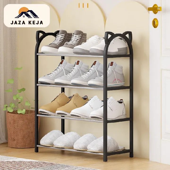 Jaza Keja 4 5 Layers Shoe Rack Economical Shoe Shelf Simple Small Shoe Cabinet Multi-layer Assembly Door Dormitory Organizer Shoe Storage Rack