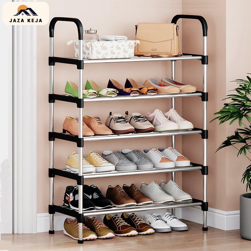 Jaza Keja 8 Layer Simple Shoe Rack Easy Assembled Economical Shoes Rack for Entryway Hallway Bedroom Living Room Back To College Essential