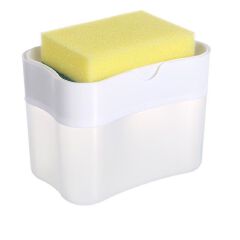 Jaza Keja Countertop Kitchen Sink Dish Soap Dispenser Sponge Holder with Sponge