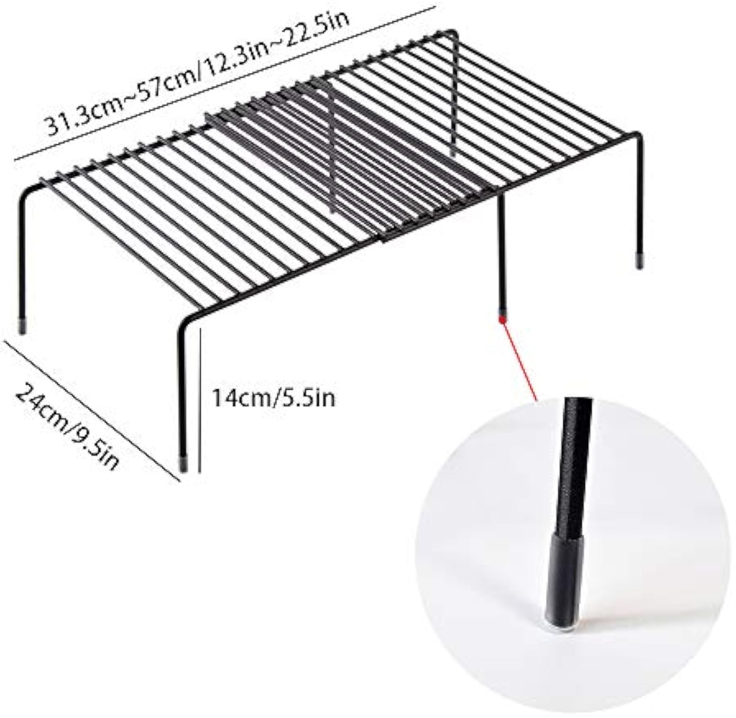 [New]Jaza Keja Expandable Shelf Organizer for Kitchen Countertop, Metal Cabinet Pantry Shelf, Spice Rack Organizer, Space Saving Non Slip Rustproof