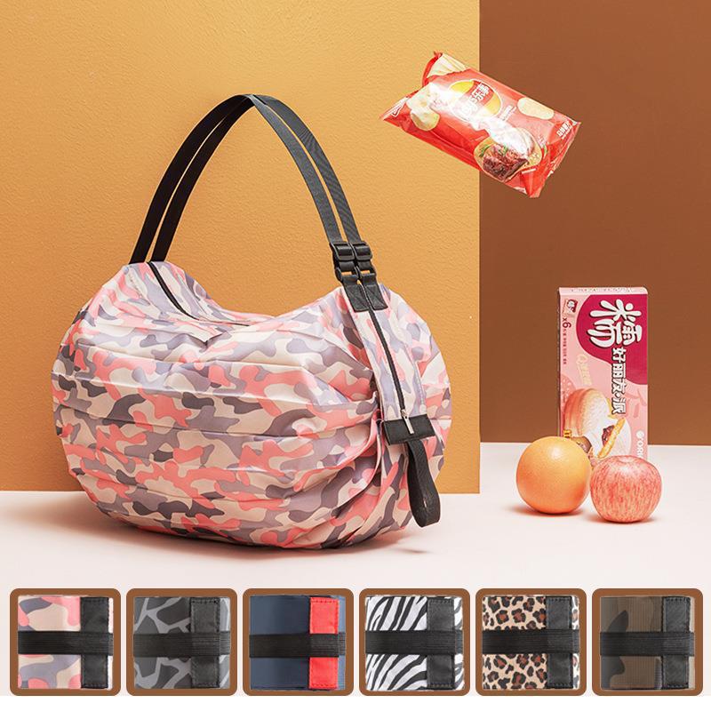 [New]Jaza Keja Reusable Foldable Shopping Bag Waterproof Oxford Cloth Travel Beach Bag Supermarket Grocery Portable Storage Bag