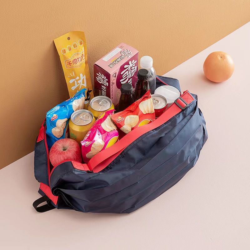 [New]Jaza Keja Reusable Foldable Shopping Bag Waterproof Oxford Cloth Travel Beach Bag Supermarket Grocery Portable Storage Bag