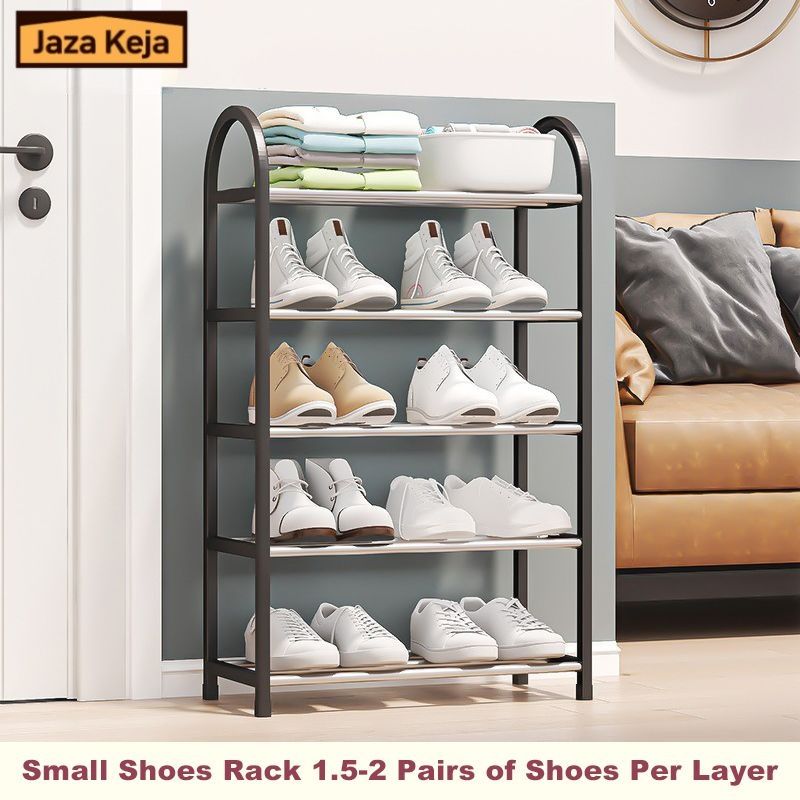 Jaza Keja 4 5 Layers Shoe Rack Economical Shoe Shelf Simple Small Shoe Cabinet Multi-layer Assembly Door Dormitory Organizer Shoe Storage Rack
