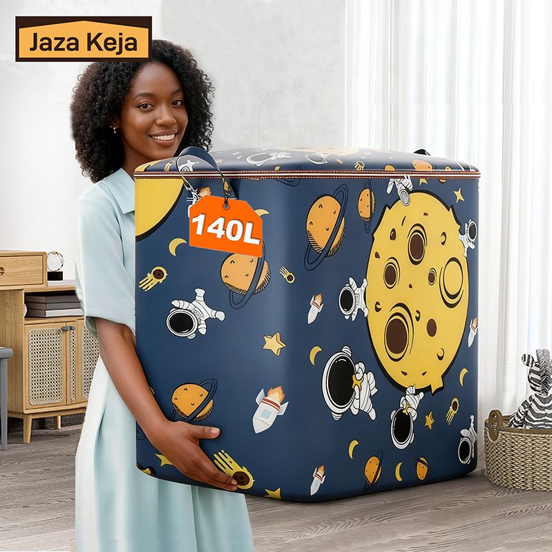Jaza Keja 1pc 140L Space-Themed Large Capacity Dustproof & Moisture-Proof Storage Bag with Reinforced Handles