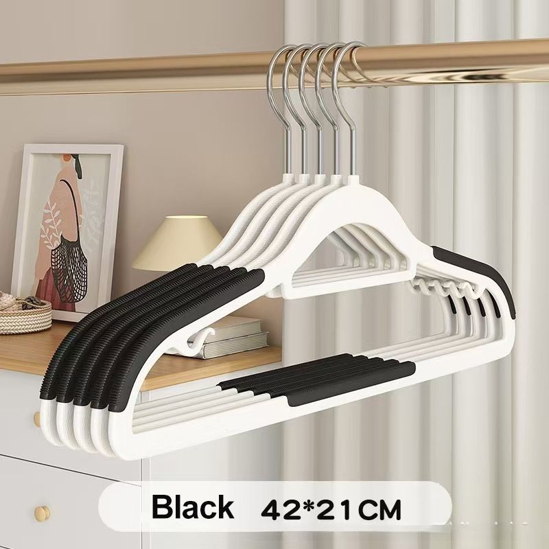 [New]Jaza Keja 10PCS Plastic Hangers Non Slip Slim Scratch Resistant Coat Hangers Heavy Duty Thin Plastic for Women Men Clothes Shoulder Corner Drying Rack
