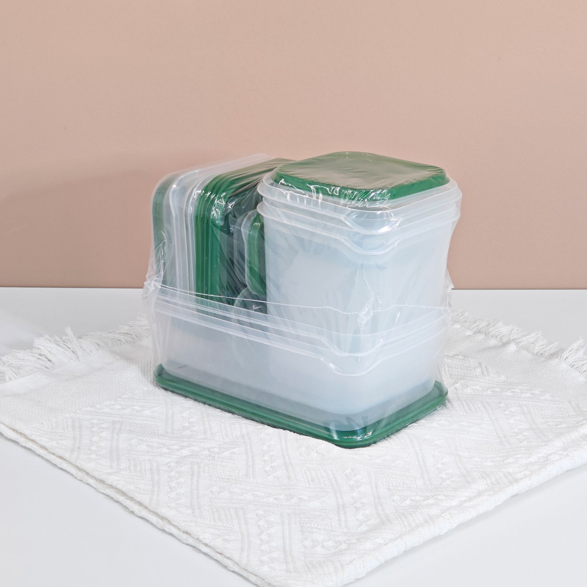 [New]Jaza Keja 17 Set of Food Container Boxes with Lid Clear Stackable Plastic Containers Microwave Freezer Dishwasher Safe
