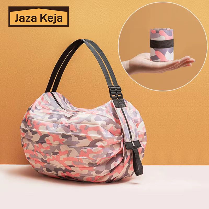 [New]Jaza Keja Reusable Foldable Shopping Bag Waterproof Oxford Cloth Travel Beach Bag Supermarket Grocery Portable Storage Bag