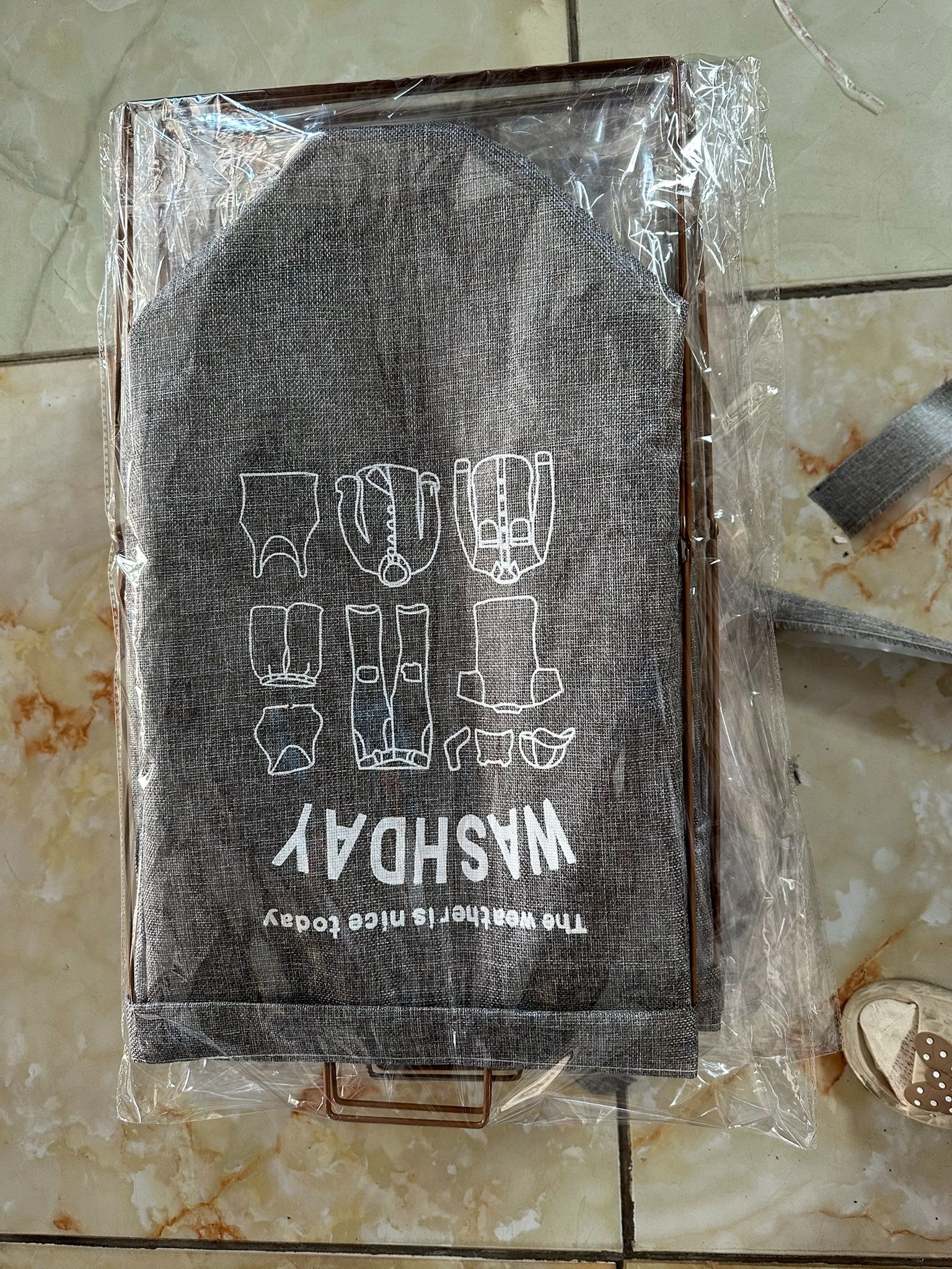 [New]Jaza Keja Folding Laundry Basket Dirty Clothes Hamper Cotton Linen Fabric Storage Bin Bathroom Laundry Basket Suitable for All Seasons