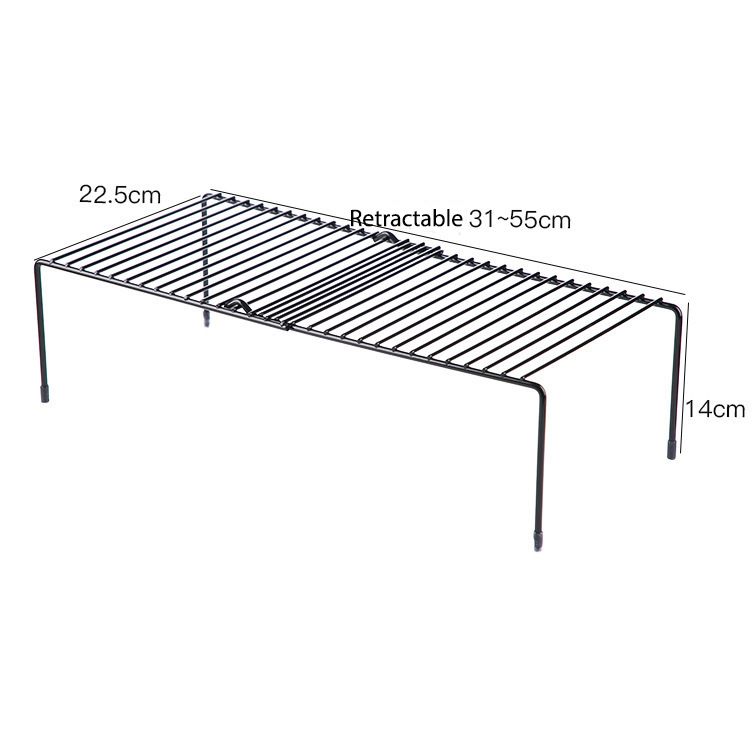 [New]Jaza Keja Expandable Shelf Organizer for Kitchen Countertop, Metal Cabinet Pantry Shelf, Spice Rack Organizer, Space Saving Non Slip Rustproof