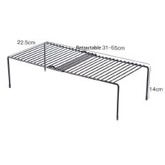 [New]Jaza Keja Expandable Shelf Organizer for Kitchen Countertop, Metal Cabinet Pantry Shelf, Spice Rack Organizer, Space Saving Non Slip Rustproof