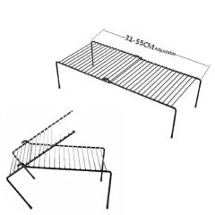 [New]Jaza Keja Expandable Shelf Organizer for Kitchen Countertop, Metal Cabinet Pantry Shelf, Spice Rack Organizer, Space Saving Non Slip Rustproof