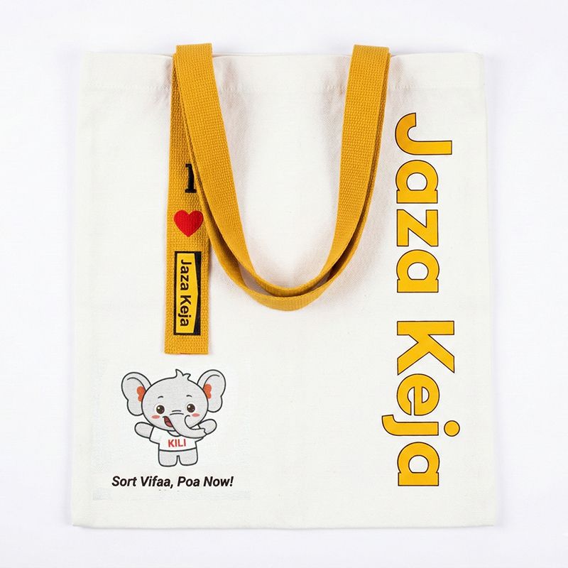 Jaza Keja Premium Canvas Reusable Tote Gift Bag Made of Natural Canvas with Handle,Work,DIY,Shopping