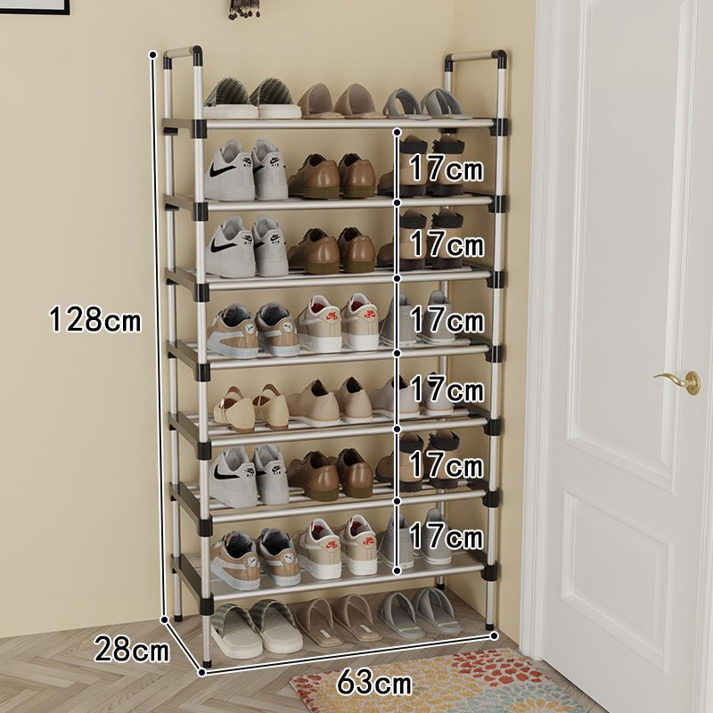 Jaza Keja Upgraded 7 Layer 16mm Shoes Organizer Dustproof Household Doorstep Shoes Rack DIY Assembly Large Capacity Shoes Cabinet Storage Shelf