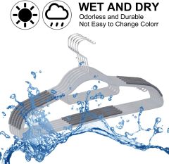 [Buy More Save More] Jaza Keja 10PCS Plastic Hangers Non Slip Slim Scratch Resistant Coat Hangers Heavy Duty Thin Plastic for Women Men Clothes Shoulder Corner Drying Rack Household