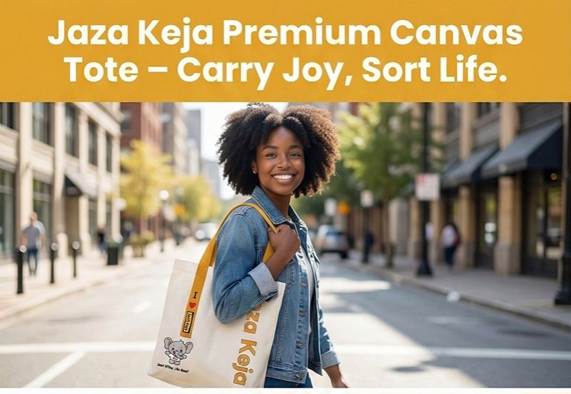 Jaza Keja Premium Canvas Reusable Tote Gift Bag Made of Natural Canvas with Handle,Work,DIY,Shopping