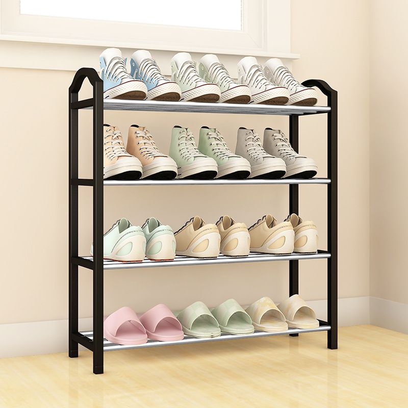 [New]Jaza Keja 60cm Extra Wide 4 Layer Shoe Rack Organizer for 12-16 Pairs Shoes Closet Entryway Bedroom Easy Assembly Storage Shelf with Side Handles