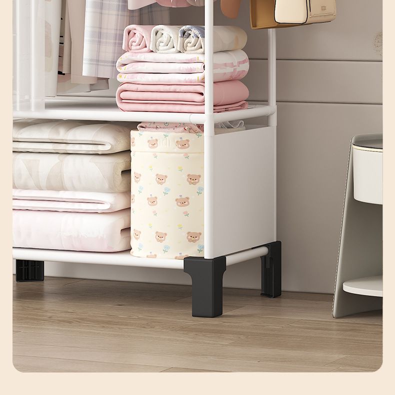 [New]Jaza Keja 16mm Heavy Duty Premium Metallic Clothes Rack for Hanging Clothes Adjustable Closet Organizer System with Curtain