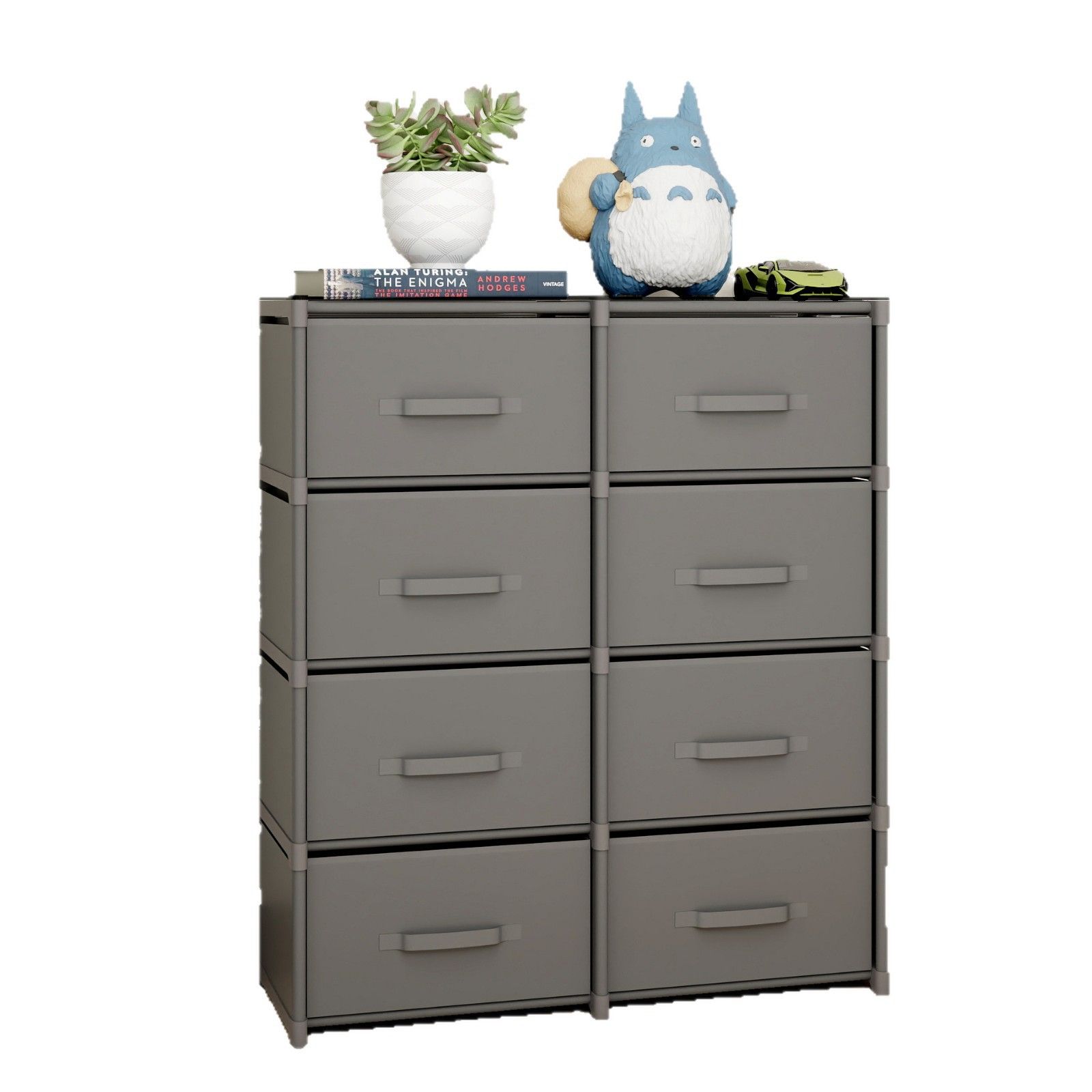 [New]Jaza Keja Fabric Chest of Drawers 6 8 Drawers Storage Unit with Sturdy Steel Frame Dresser Drawers for Bedroom Living Room Hallway Office Closet