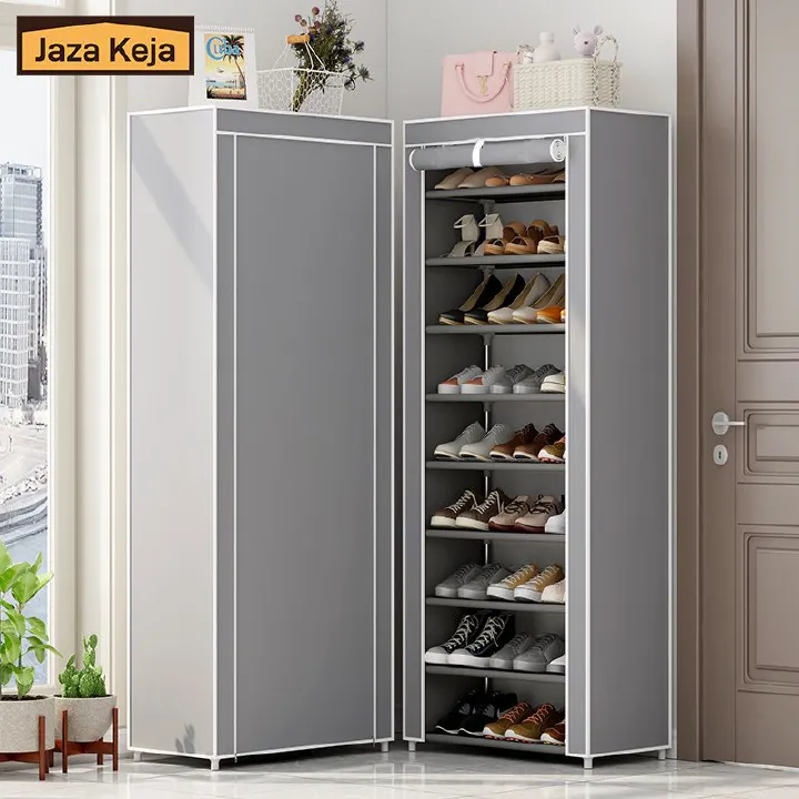 [Sale]Jaza Keja 9 Layers Shoe Rack Large Capacity for 18 Pairs Shoes Dustproof Shoe Organizer Tall Shoe Closet Storage Home Bedroom Living Room And Dorm Entrance Home Furnishing